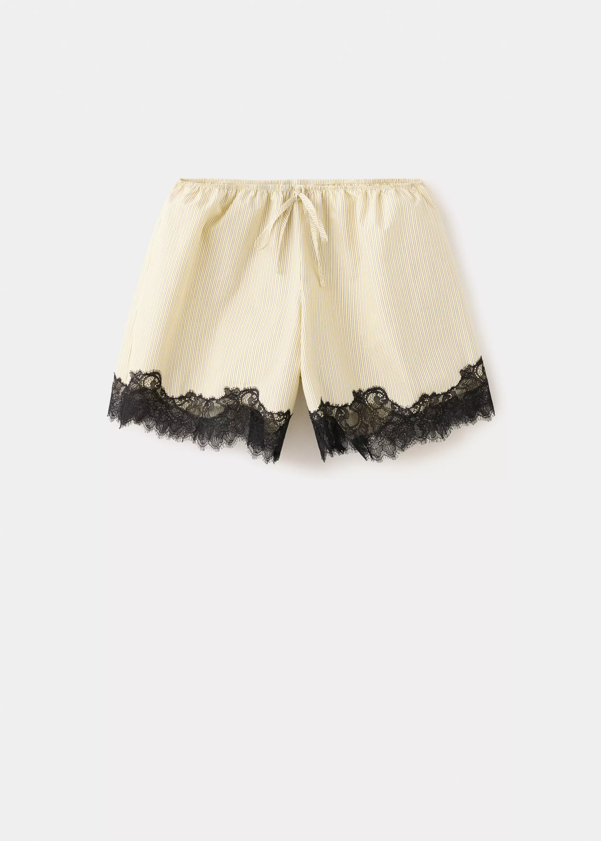 Striped Lace Shorts - Women | Mango United Kingdom