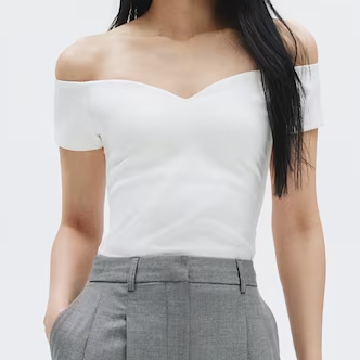 H&M Off-Shoulder White Top