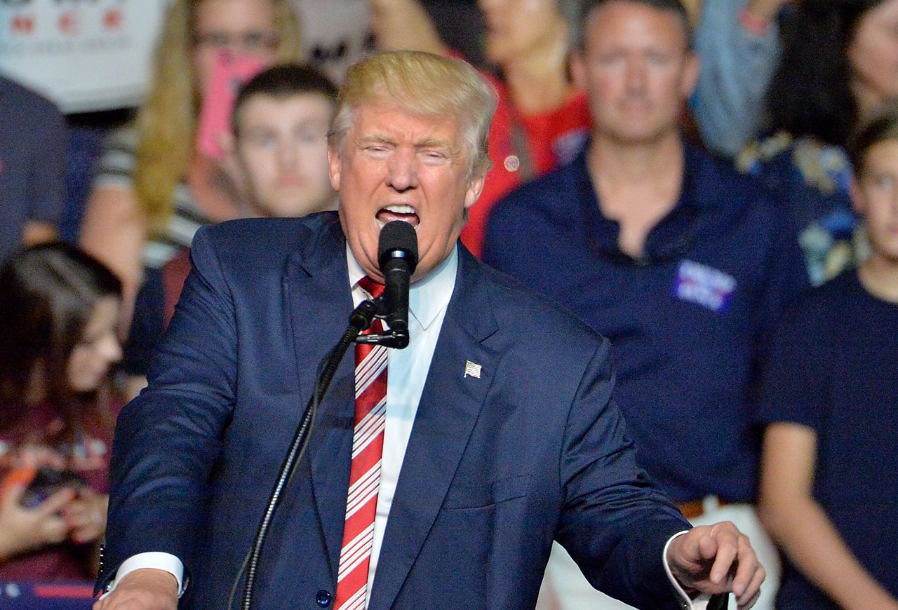 Donald Trump at a campaign event in Virginia