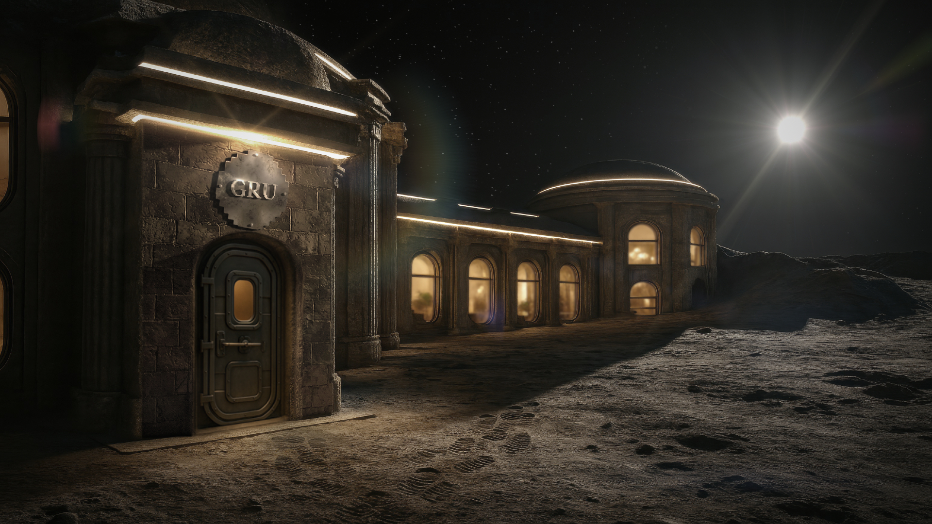 An artist impression of a future lunar hotel.