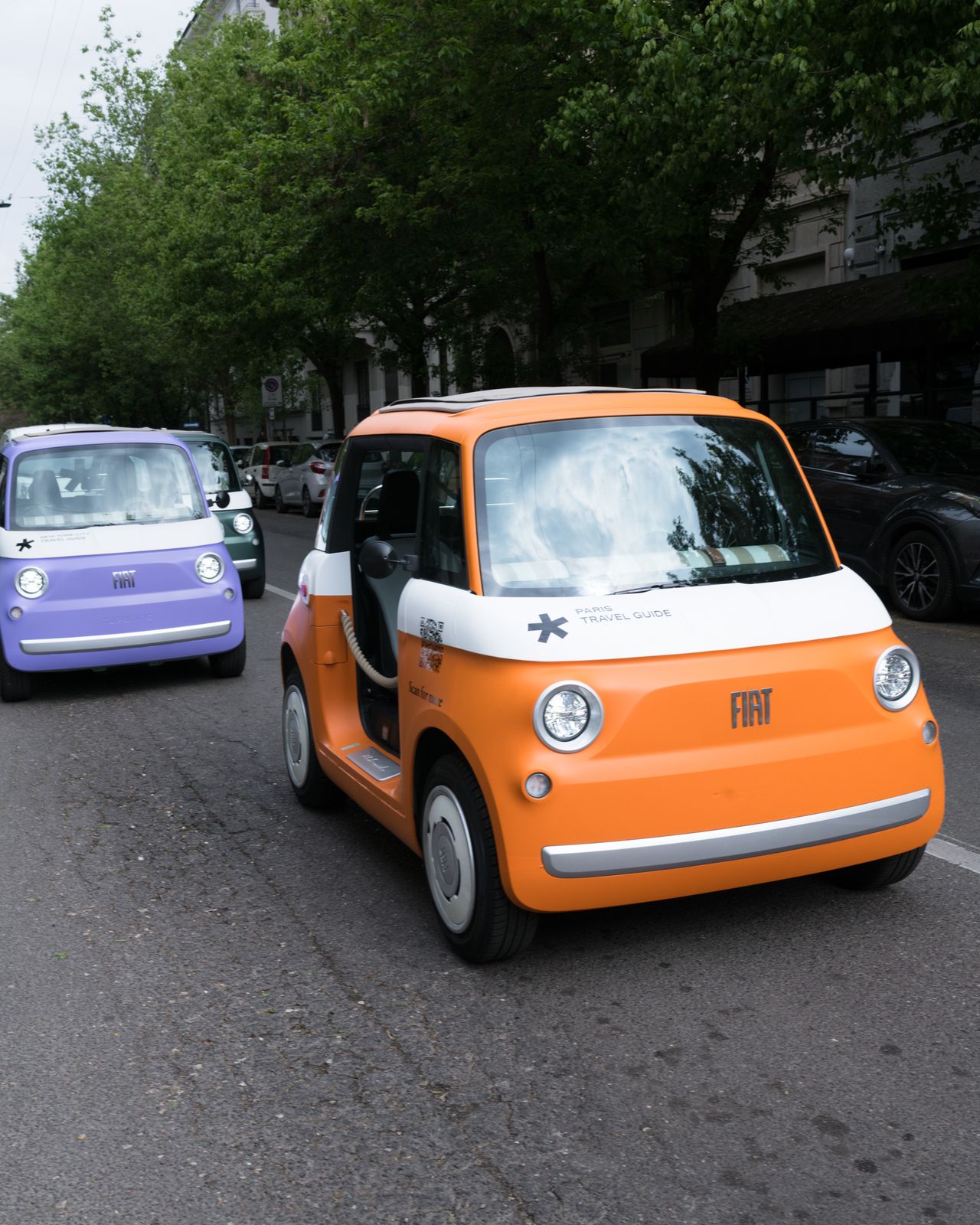 Fiat Topolinos in Milan for Wallpaper* Travel Guides launch
