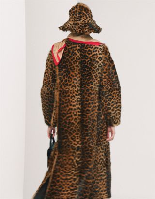 By Malene Birger Resort 25 leopard print calf hair coat and hat.