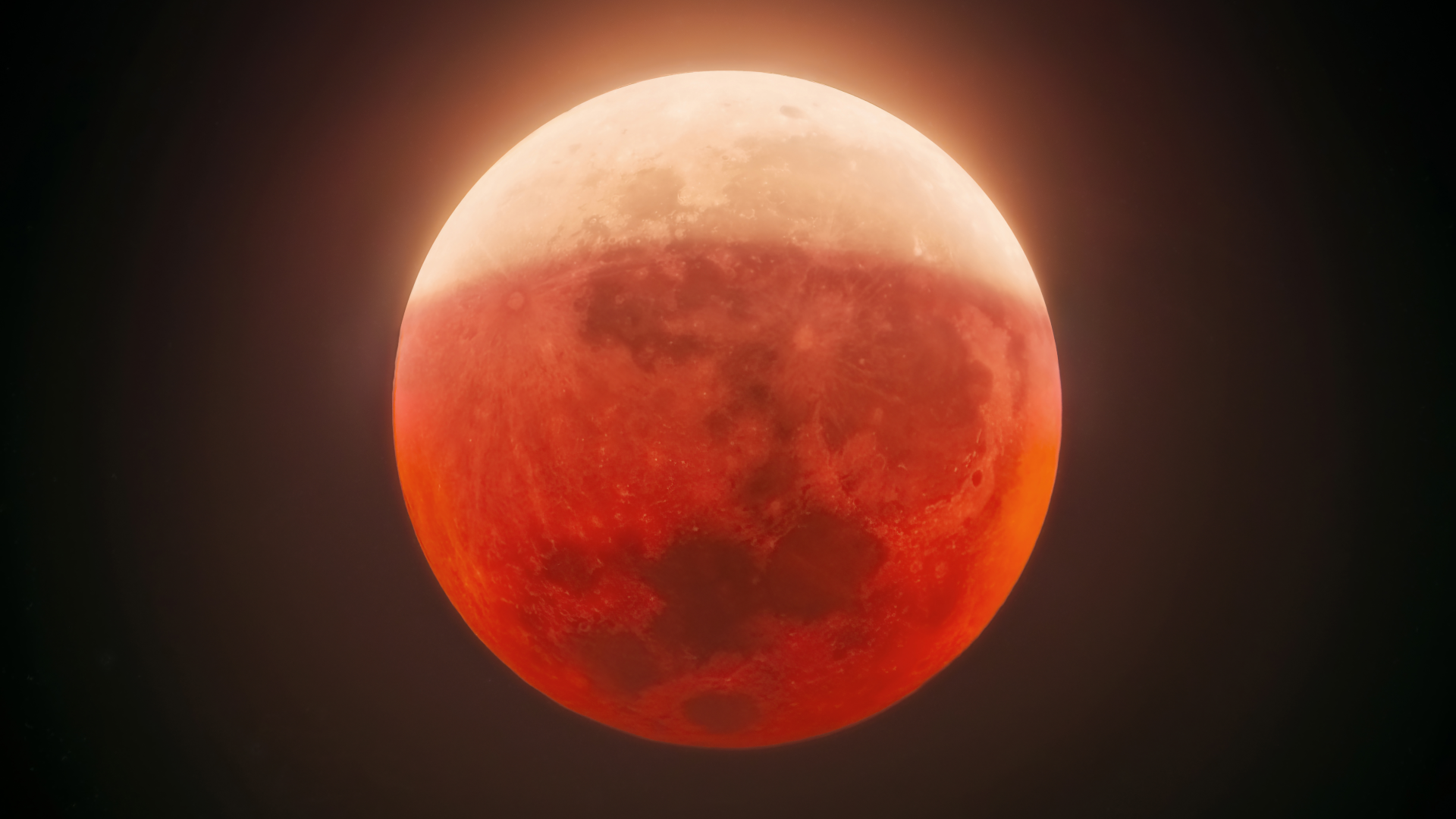 Moon experiencing a partial lunar eclipse in Vallejos. M&aacute;laga, on September 7, 2025.