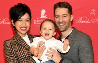 Renee Puente, Revel Morrison, and Matthew Morrison attend the Brooks Brothers And St Jude Children's Research Hospital Annual Holiday Celebration In New York City on December 18, 2018