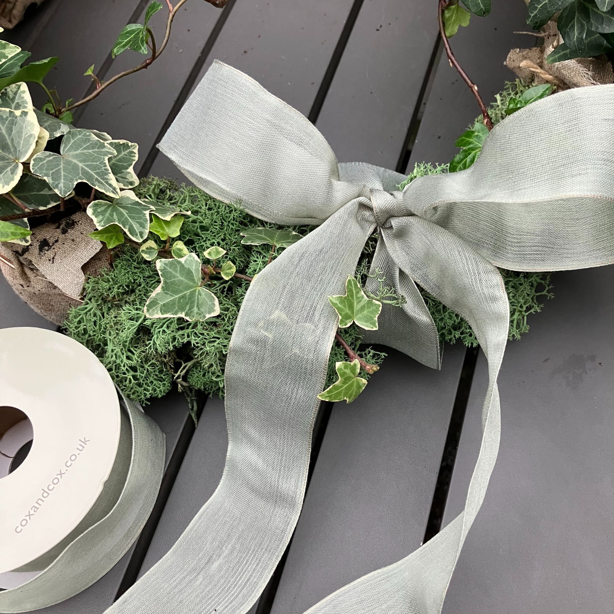 Christmas cyclamen and ivy wreath