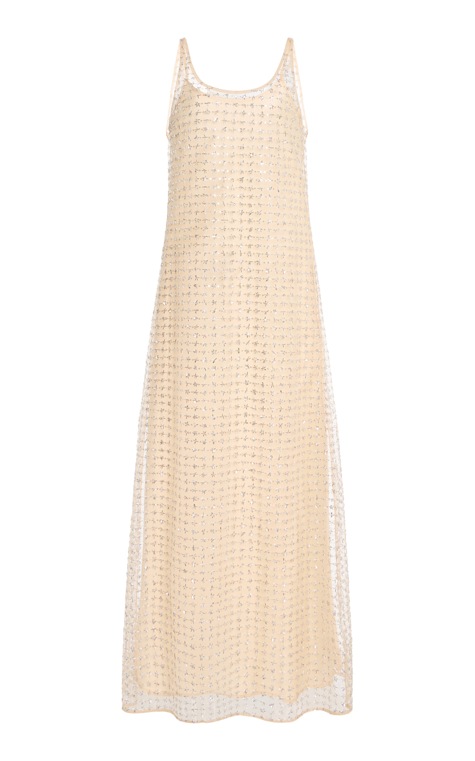 Aurielle Beaded Tulle Maxi Dress
