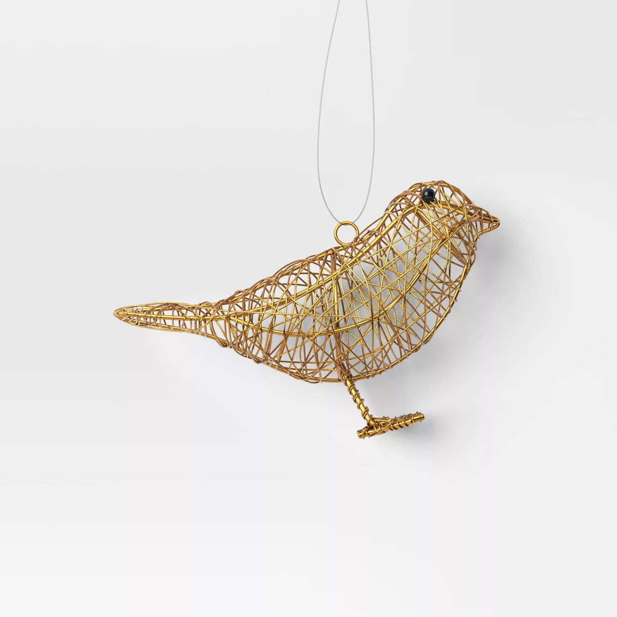 Christmas Wire Wrapped Bird Ornament Gold - Wondershopu0026#8482;