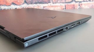 The Asus Zenbook Pro on a desk The Asus Zenbook Pro's ports