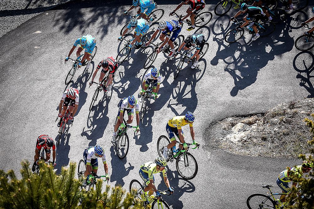 The peloton in action during stage 6 at Paris-Nice.