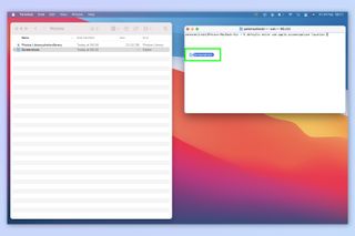 A screenshot showing how to change screenshot location on Mac