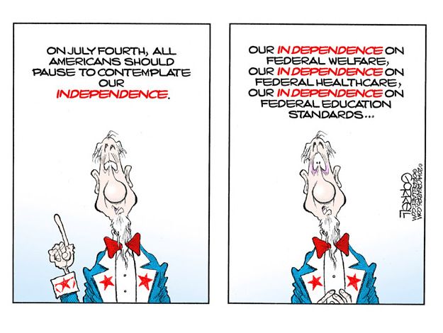 Political cartoons July 4th