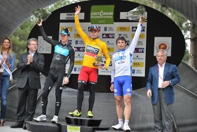 The final general classification podium