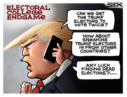 Political Cartoon U.S. Trump electoral college
