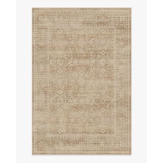 beige vintage-inspired patterned rug