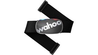 Wahoo Tickr heart rate monitor in black on white background