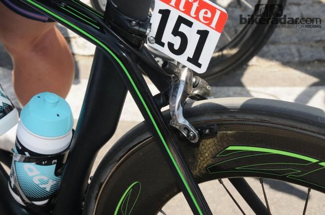 At the start, the brakes were a talking point with other riders, mostly from the Team Sky squad