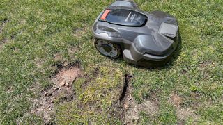 Husqvarna Automower 415X robot lawnmower on grass