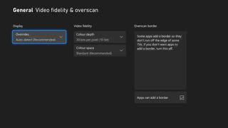 Xbox Video Fidelity Overscan