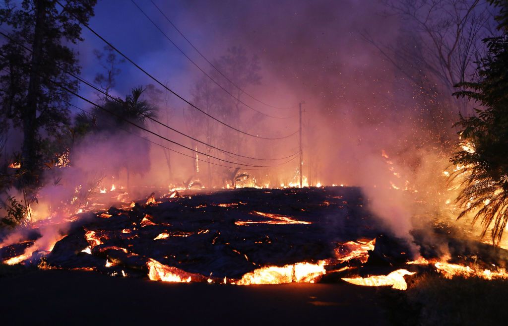 Volcano eruption in Hawaii.