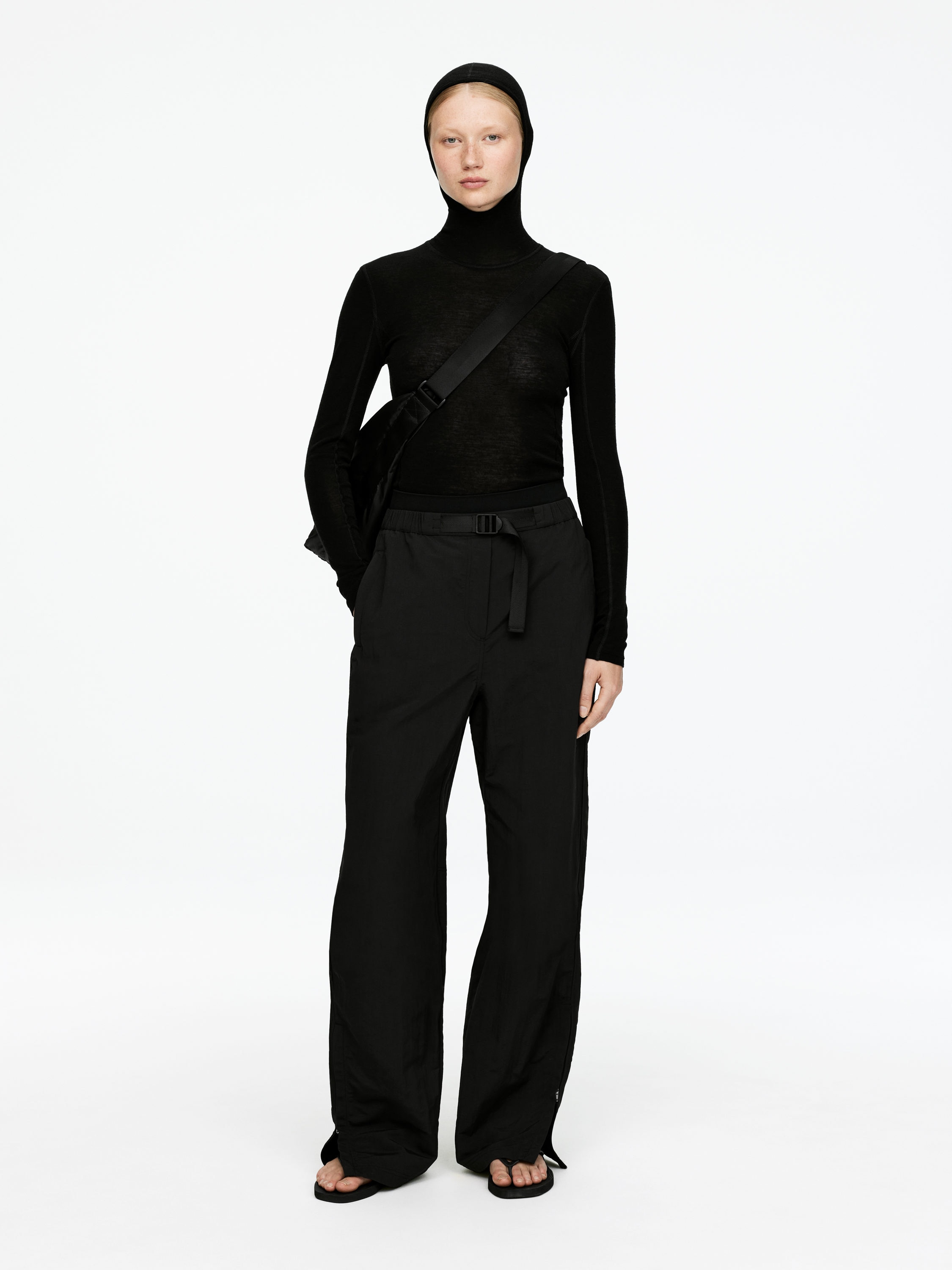 Belted Trousers &amp;ndash; Black &amp;ndash; Women &amp;ndash; Arket Gb