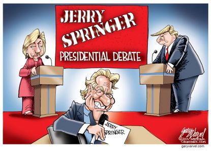 Political Cartoon U.S. trump Hillary Debate