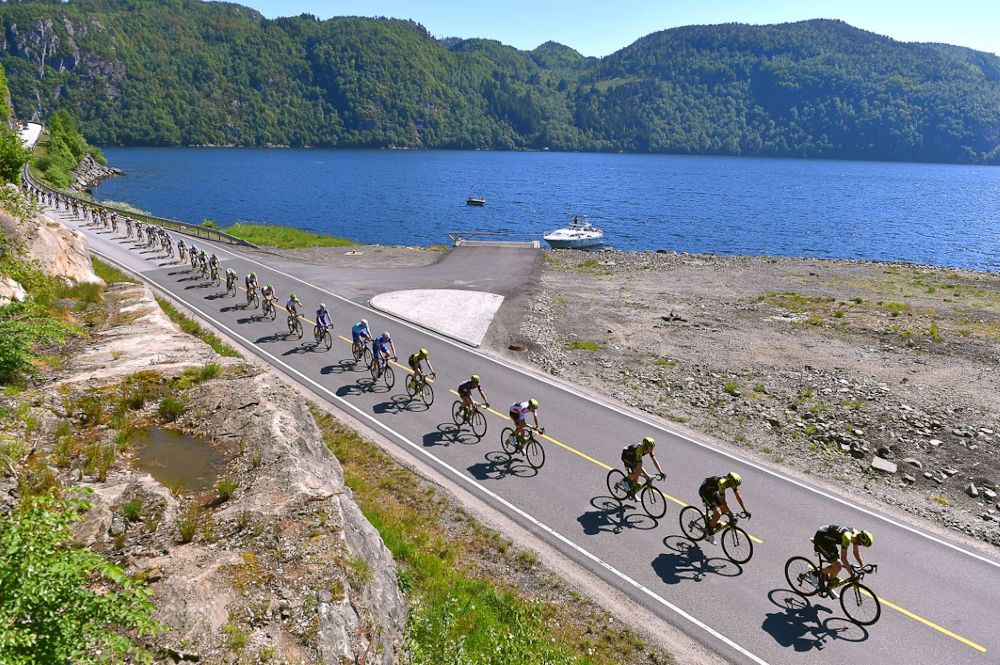 Scenery along the route of stage 3 at Tour des Fjords