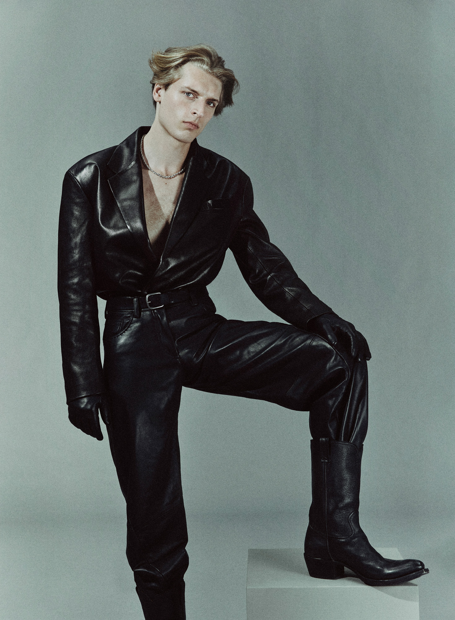 Menswear A/W 2025 trend leather dangerous menswear
