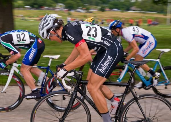 The open course did provide one turn where riders had to dig hard to regain their momentum.