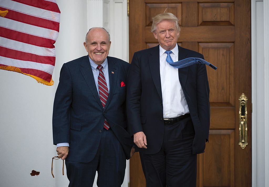 President Trump and Rudy Giuliani.