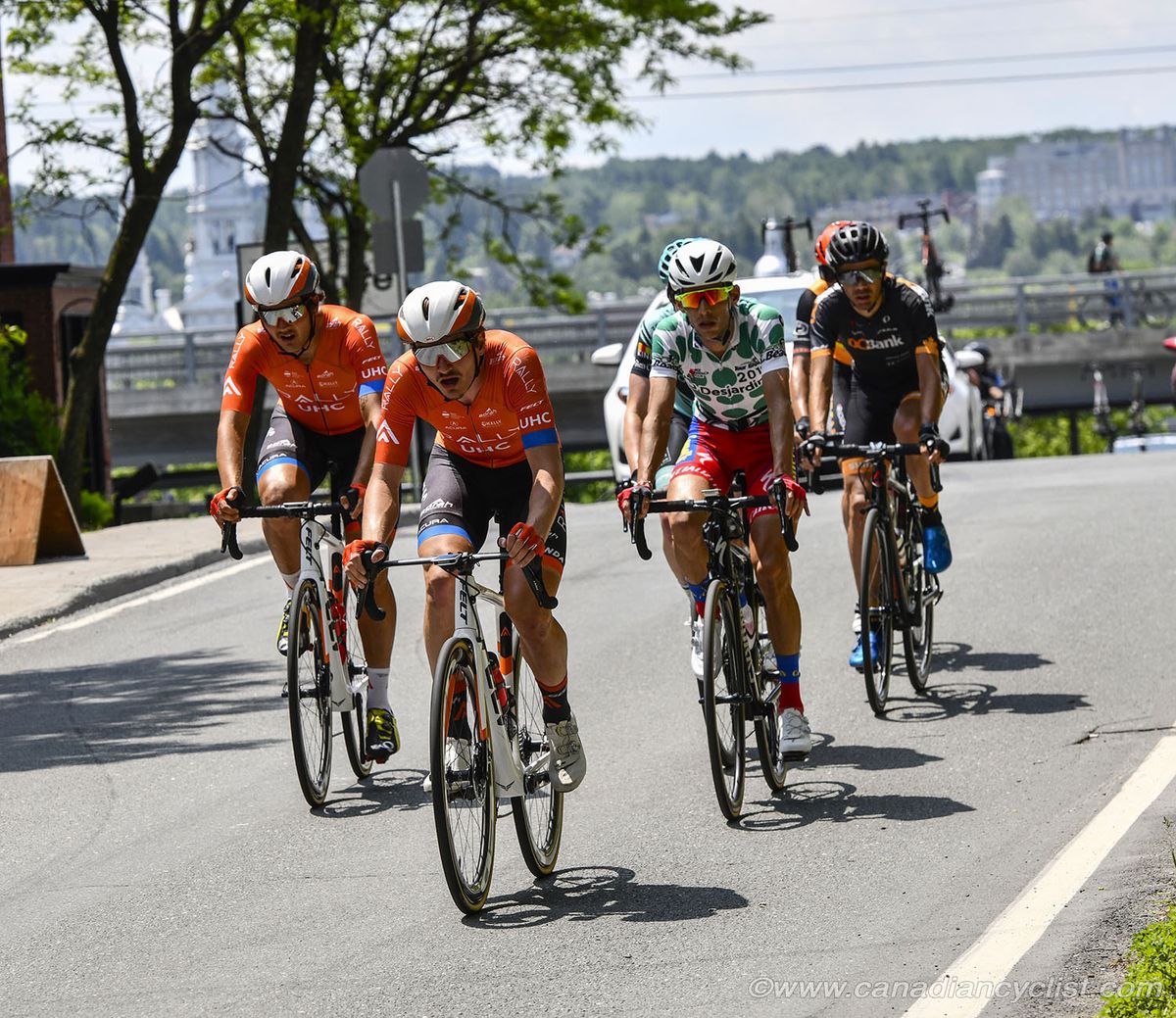 Pier-Andr&Atilde;&copy; C&Atilde;&acute;t&Atilde;&copy; (Rally UHC Cycling) was the virtual leader for much of the race