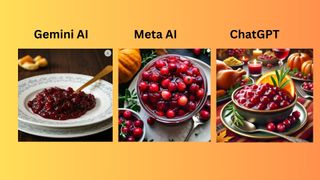 AI generated images of cranberry sauce