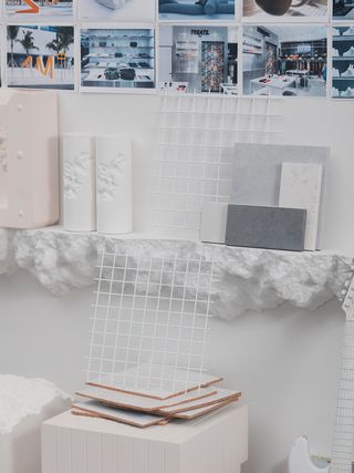 Images and materials in Snarkitecture’s studio.