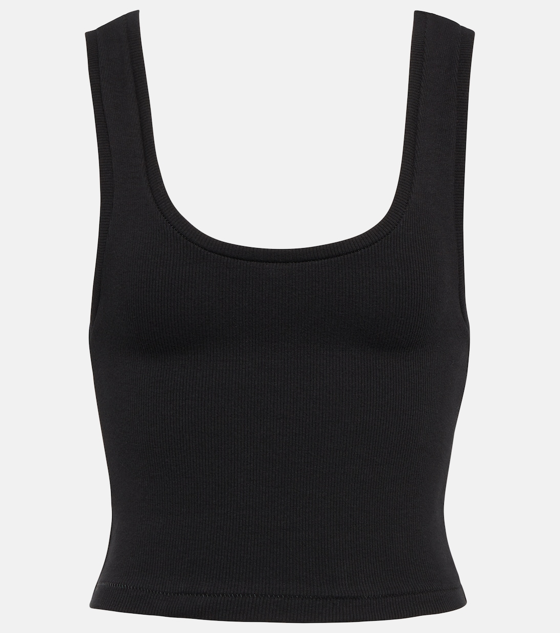 Ribbed-Knit Cotton-Blend Tank Top