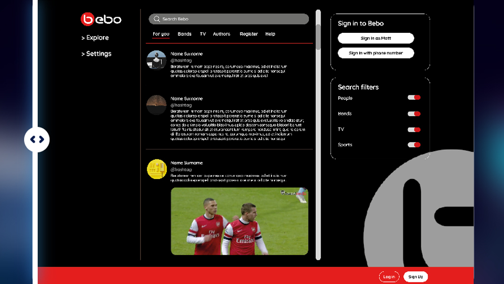 Revamped versions of websites from the past