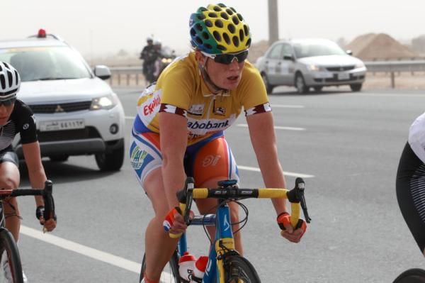 Kirsten Wild (Netherlands) was once again without teammates in the break