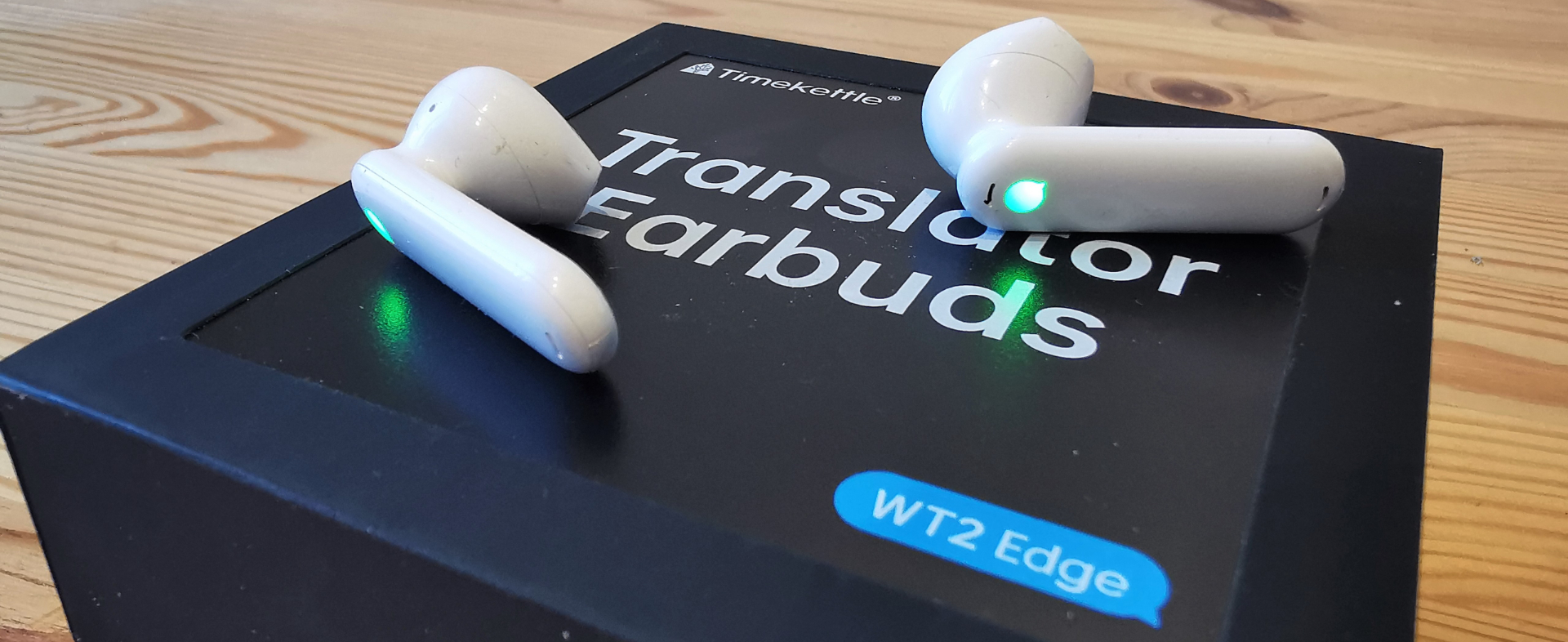 Timekettle WT2 Edge Translator Earbuds - Wireless Bluetooth, Real-Time Language Translation, White