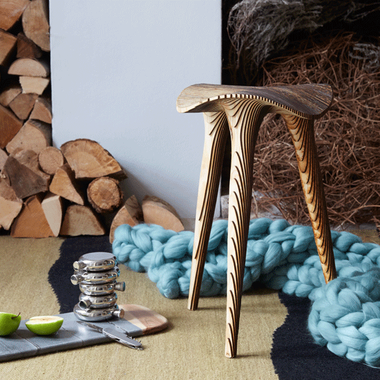 stool with carpet