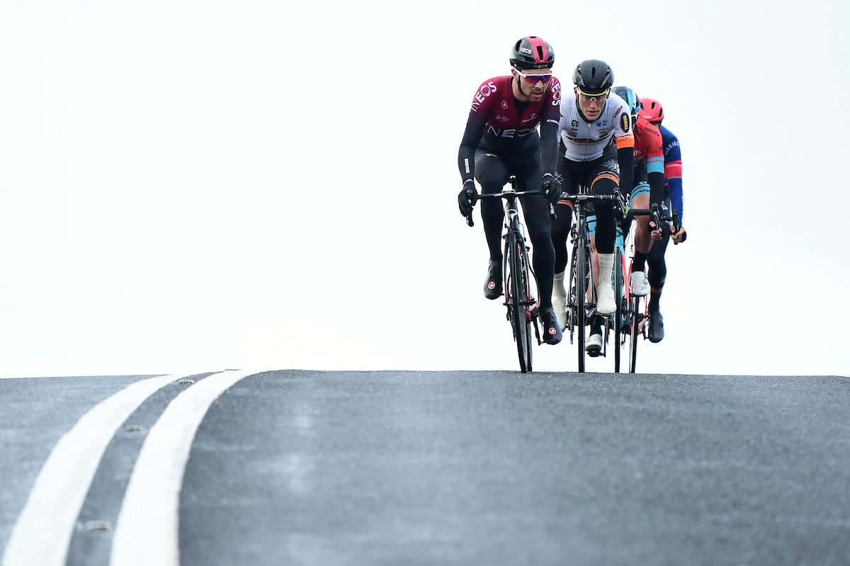 Part of the lead group on stage 3