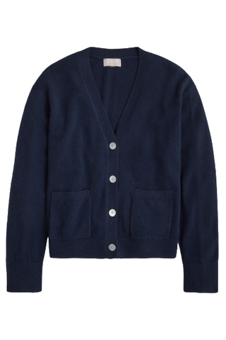 J.Crew Cashmere Patch-Pocket Cardigan Sweater 