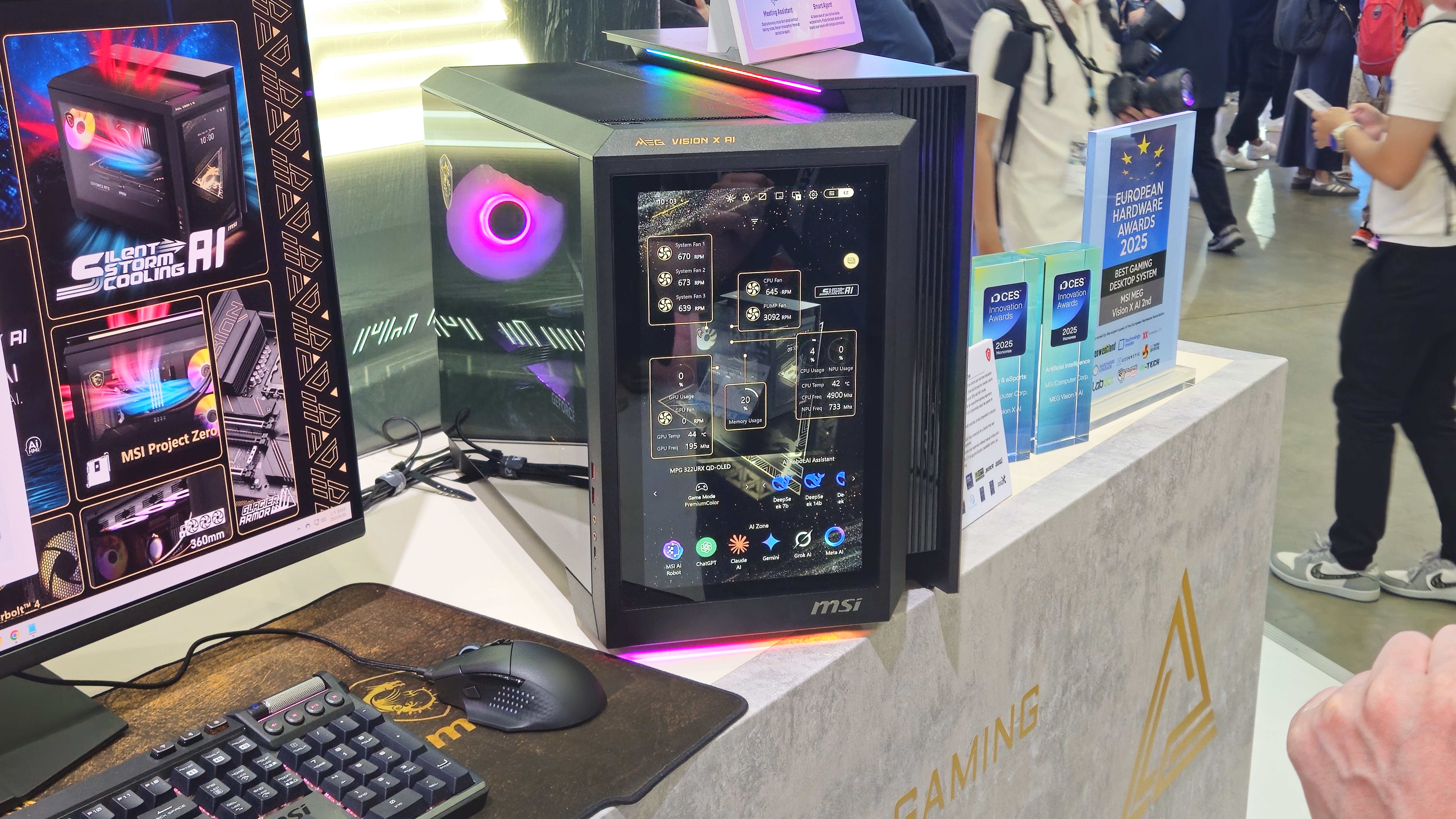 An MSI MEG Vision X AI at Computex 2025