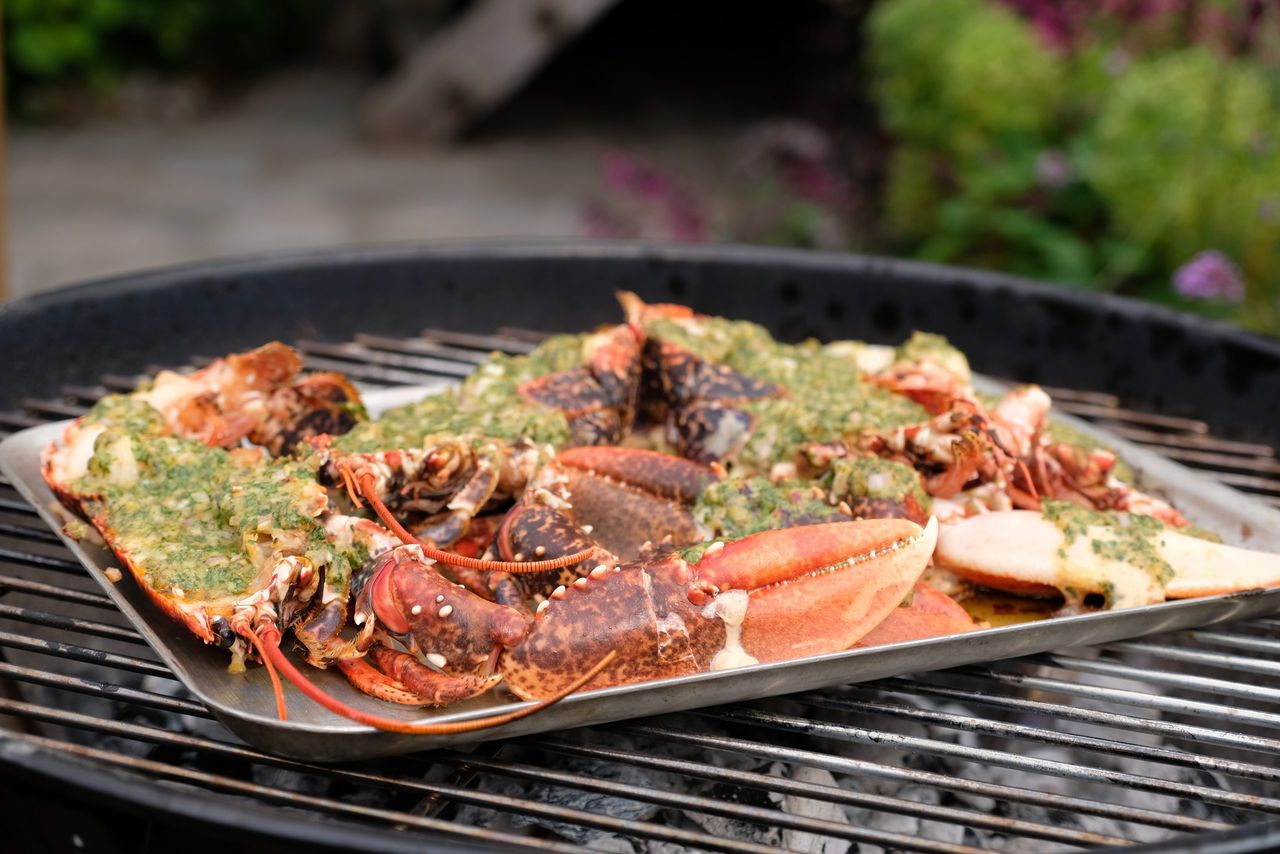 Tom Kerridge&#039;s BBQ Lobster Halves with Thermador Butter.