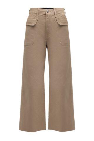 Veronica Beard Taylor Cropped High-Rise Wide-Leg Jeans