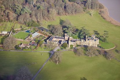 Knepp Castle at the heart of the Knepp Estate, near Horsham.