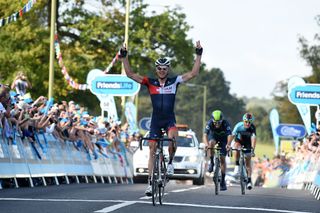 Matthias Brandle wins, Tour of Britain 2014 stage six