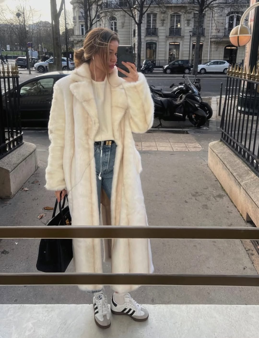 woman wearing cream coat outfit 2026