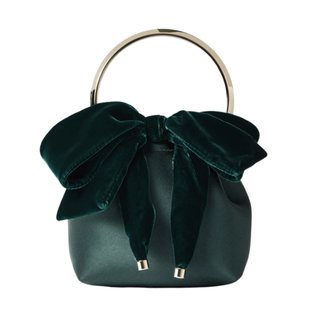 jimmy choo green velvet handbag with bow christmas gifts for her 