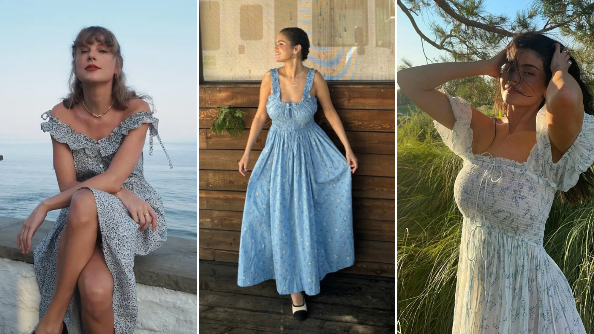 Taylor Swift, Selena Gomez, Kylie Jenner wear Doen dresses