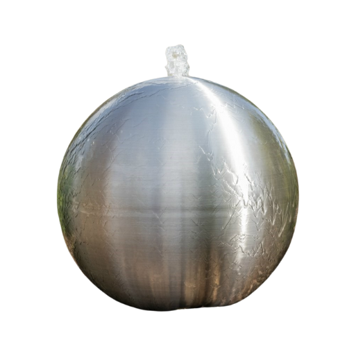 primrose, Brushed Stainless Steel Sphere Water Feature With LED Lights