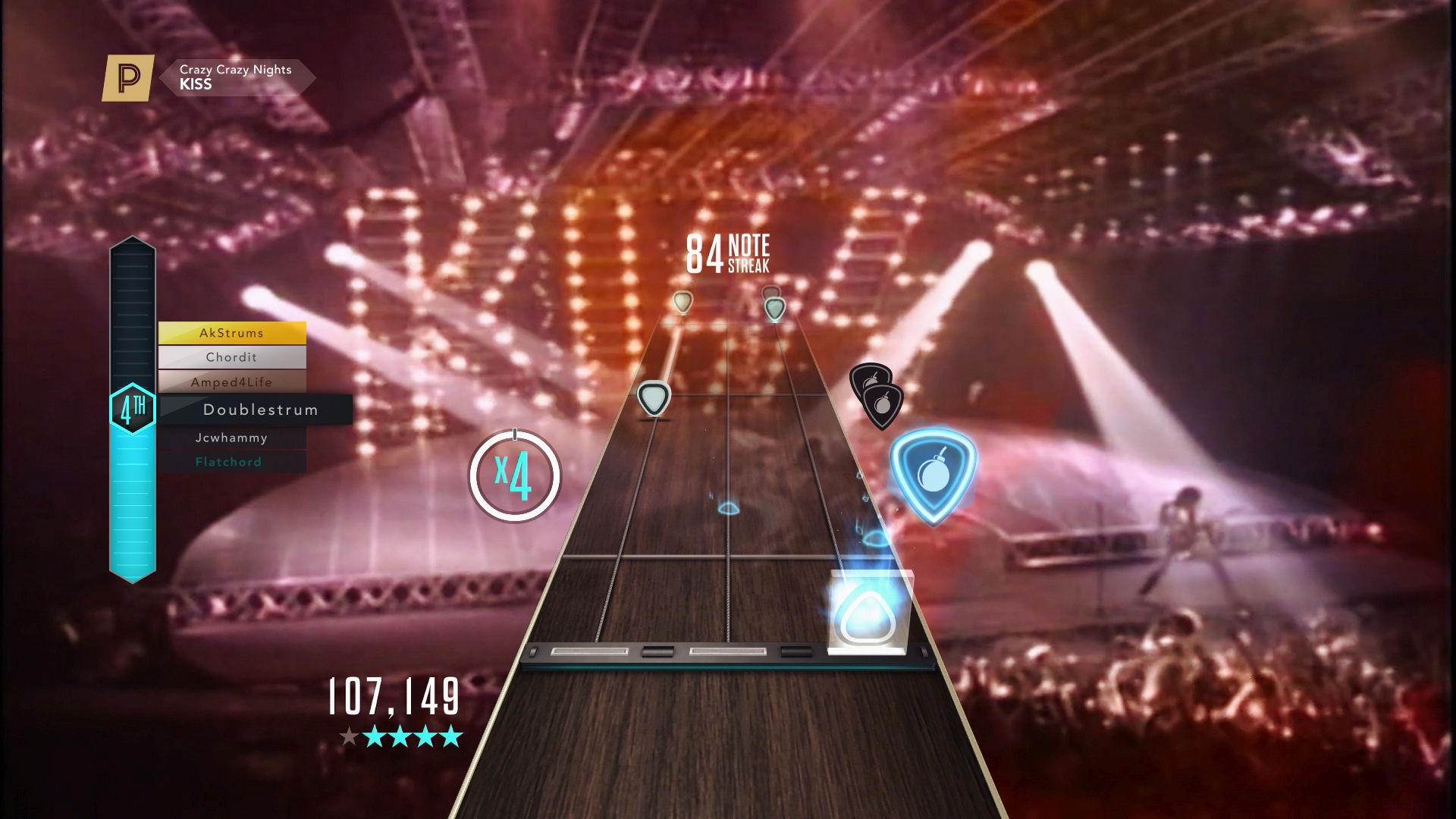 Guitar Hero Live being played