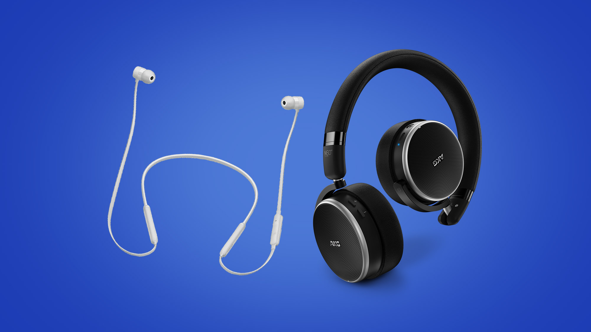 Auriculares intraurales con conexión Bluetooth 4.1. y estuche de transporte.